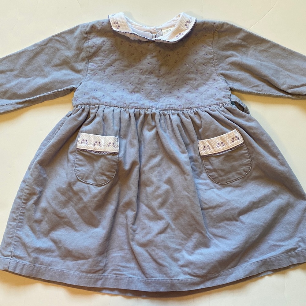 EUC crème de la crème couture corduroy dress